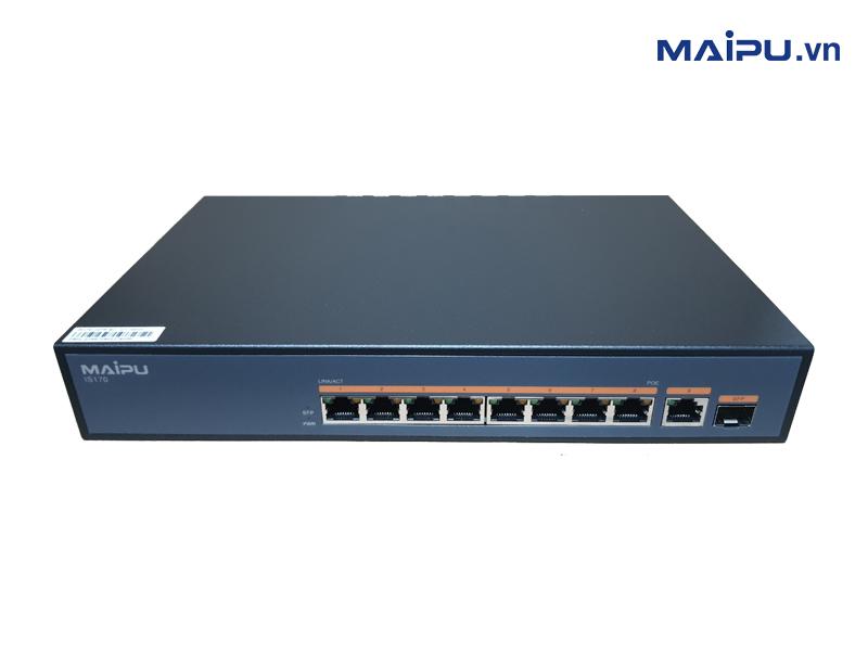 Switch Maipu IS170-10TP-AC 8-Ports GE PoE+ 140W, 1-Port SFP, Unmanaged